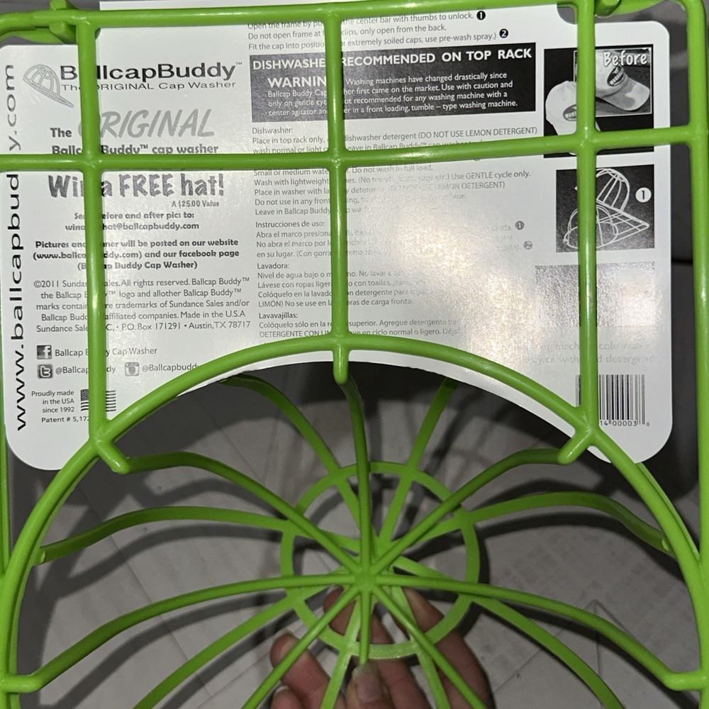 Ballcap Buddy Hat Washer Original Baseball Cap Washer Cage Frame - Made in USA‎ - Picture 3 of 5